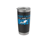 Keep Calm And Dive Scuba Funny Diver Diving Bicchiere termico in acciaio inox doppia parete