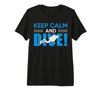 Keep Calm And Dive Scuba Funny Diver Diving Maglietta Premium