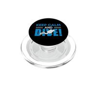 Keep Calm And Dive Scuba Funny Diver Diving PopSockets PopGrip per MagSafe