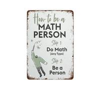 Keep Calm and Do the Math Vintage Metal Sign Funny Classroom Tin Plaque for School Teacher Gift Study Room Wall Decor 8 X 12 Inch