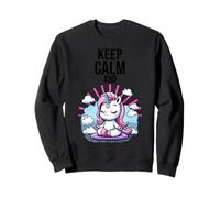 Keep Calm And do Yoga Unicorno Felpa