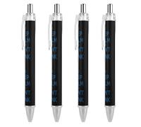 Keep Calm And Don't Blink - Penna a sfera con stampa divertente, retrattile, fusto rotondo, punta fine, 0,5 mm, 4 pezzi, come da immagine 2