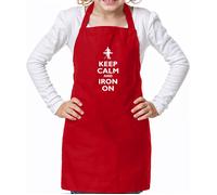 Keep Calm And Ferro Su - Unisex Bambini Grembiule - da Stiro Pulizia Divertente