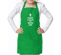 Keep Calm And Ferro Su - Unisex Bambini Grembiule - da Stiro Pulizia Divertente