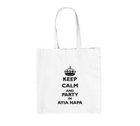 Keep Calm And Festa IN Ayia Nappa - Borsa Tote Tela - Addio Al Celibato Nubilato