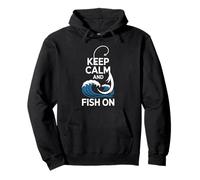 Keep Calm And Fish On Great Outdoor Water Felpa con Cappuccio