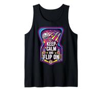 Keep Calm And Flip On Retro Pinball Arcade Game Canotta
