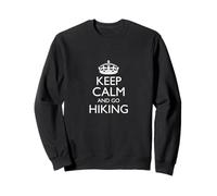 Keep Calm And Go Hiking! Divertente Design Escursionistico all'aperto Felpa