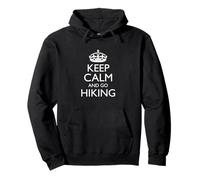 Keep Calm And Go Hiking! Divertente Design Escursionistico all'aperto Felpa con Cappuccio