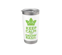 Keep Calm and Grow Basilico Herb Gardener Bicchiere termico in acciaio inox doppia parete