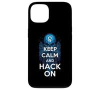 Keep Calm And Hack On Hacker Skull Circuit Board Custodia per iPhone 13