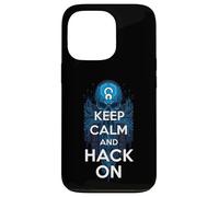 Keep Calm And Hack On Hacker Skull Circuit Board Custodia per iPhone 13 Pro