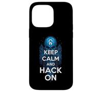 Keep Calm And Hack On Hacker Skull Circuit Board Custodia per iPhone 14 Pro Max