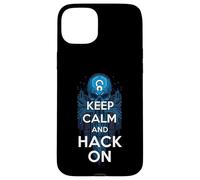 Keep Calm And Hack On Hacker Skull Circuit Board Custodia per iPhone 15 Plus