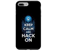 Keep Calm And Hack On Hacker Skull Circuit Board Custodia per iPhone 7 Plus/8 Plus