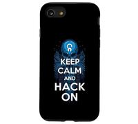 Keep Calm And Hack On Hacker Skull Circuit Board Custodia per iPhone SE (2020) / 7/8