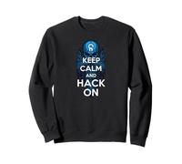 Keep Calm And Hack On Hacker Skull Circuit Board Felpa