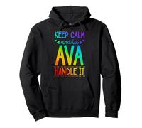 Keep Calm And Let AVA Handle It Chill Nome Felpa con Cappuccio