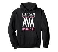 Keep Calm And Let AVA Handle It Chill Nome Felpa con Cappuccio