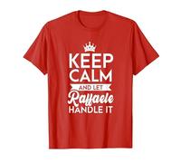 Keep Calm And Let Raffaele Handle It Nome Raffaele Maglietta, Uomo, Rosso, S
