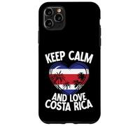 Keep Calm And Love Costa Rica Cuore Bandiera Vacanza Costa Rica Custodia per iPhone 11 Pro Max