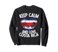 Keep Calm And Love Costa Rica Cuore Bandiera Vacanza Costa Rica Felpa