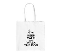 Keep Calm And Passeggiata The Dog - Borsa Tote IN Tela - Canina Animali