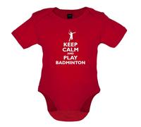 Keep Calm And Play Badminton - Bambino T-Shirt / Body - Racchetta Player Love