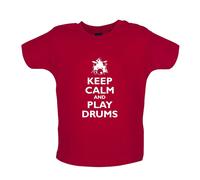 Keep Calm And Play Batteria - Bambino T-Shirt / Body - Drumming Tamburo Musica