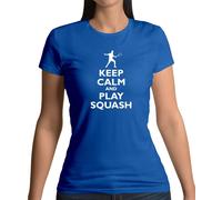 Keep Calm And Play Squash - T-Shirt - Sport Racchetta Racquetball Player