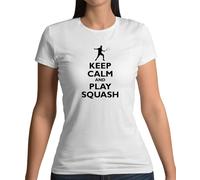 Keep Calm And Play Squash - T-Shirt - Sport Racchetta Racquetball Player