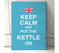 Keep Calm And Put The Bollitore Su, Union Jack Teiera, Britannico A4 Metal Segno