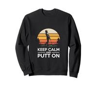 Keep Calm And Putt On Cool Funny Golf Citazione Felpa