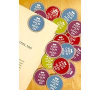 Keep Calm and read on - Set di 36 " clip oltre la pagina segnalibri (argento)