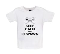 Keep Calm And Respawn - Bambino T-Shirt / Body - Gioco Gamer Giochi On-Line