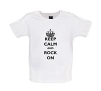 Keep Calm And Rock On - Bambino T-Shirt / Body - Festival Musica Concerto Band
