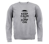 Keep Calm And Salto Su - Bambini Felpa/Maglione - Trampolino Acrobat Trampolino