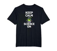 Keep Calm And Science On - Laboratorio di Chimica per Insegnanti di scienze Maglietta, Uomo Taglie Grandi, Nero, 2X Tall