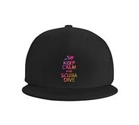 Keep Calm And Scuba Dive Black Unisex Cappellino con Visiera Classic Cappellino da Baseball Moda Cappello Trucker per All'Aperto Ciclismo Sport