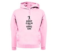 Keep Calm And Sing On - Adulti Felpa/Maglione - Cantante Musica Musicista