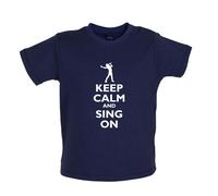 Keep Calm And Sing On - Bambino T-Shirt / Body - Cantante Musica Musicista