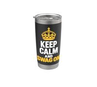 Keep Calm and Swag Bicchiere termico in acciaio inox doppia parete
