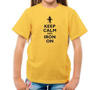 Keep Calm And Termoadesivo - T-Shirt - Stirare Pulizia Panno Pulizia Casalinga