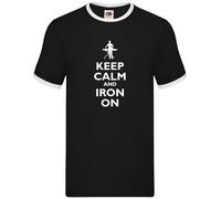 Keep Calm And Termoadesivo - Uomo Suoneria - Stirare Pulizia Detergente