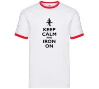 Keep Calm And Termoadesivo - Uomo Suoneria - Stirare Pulizia Detergente