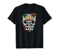 Keep Calm And Throw Axes Funny Axe Throwing Design Maglietta