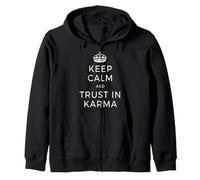 Keep Calm And Trust in Karma Yoga Amore Meditazione Felpa con Cappuccio