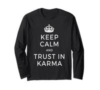 Keep Calm And Trust in Karma Yoga Amore Meditazione Maglia a Manica