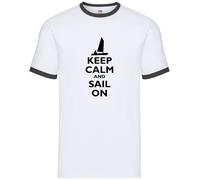 Keep Calm And Vela Su - Uomo Suoneria - Vela Marinaio Barca Boating Laser