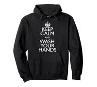 Keep Calm And Wash Your Hands, previene raffreddore e Influenza Felpa con Cappuccio